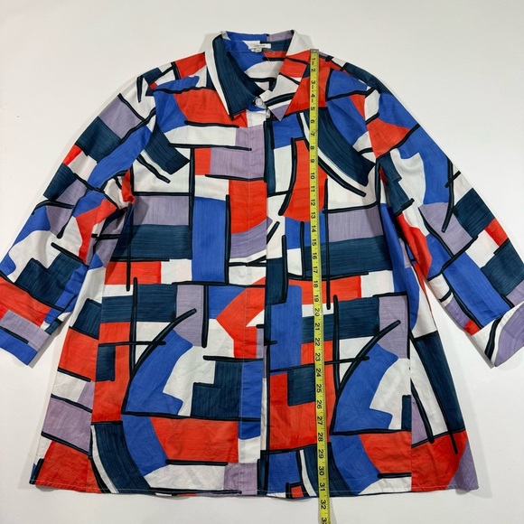 Tyler Boe Dina Mirror Top Button Front Shirt Multicolor - Picture 7 of 8